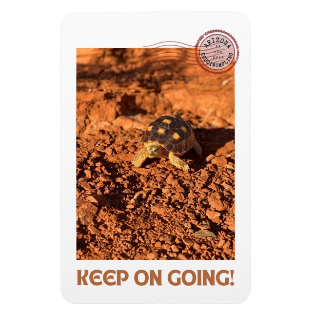 Keep on Going Motivational coddiwompling Tortoise Magnet (Vertical)