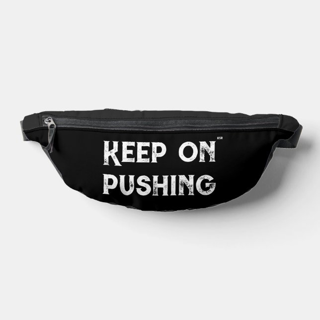 Keep On Pushing Minimalist Motivational Bum Bags (Lay Down)