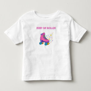 Keep On Rollin Retro Roller Skate 70s Vintage Toddler T-Shirt