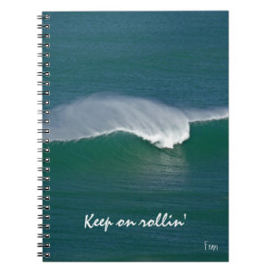 keep on rollin' spiral notebook