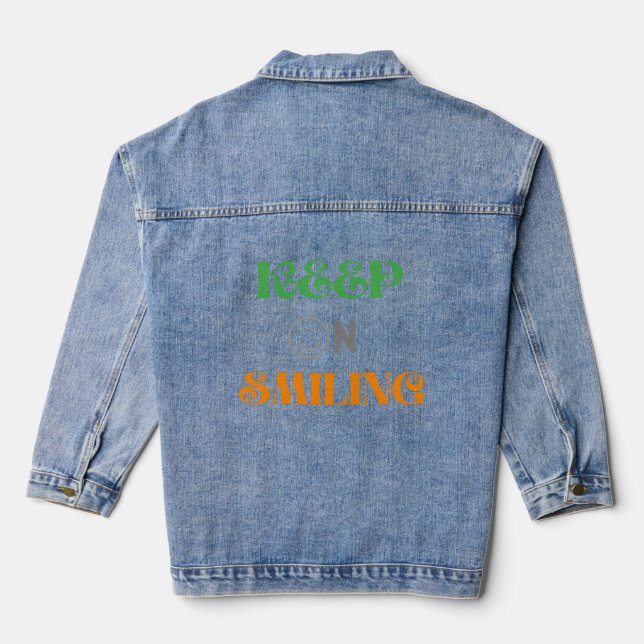 Keep On Smiling Denim Jacket (Back)