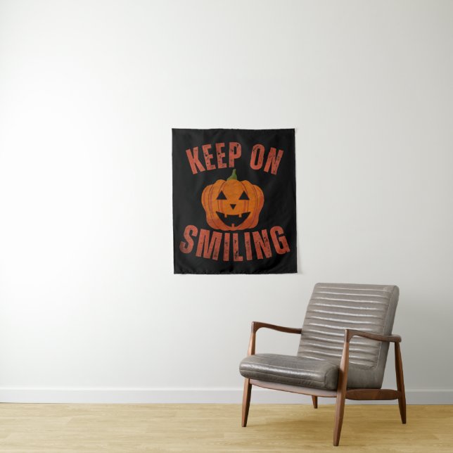 KEEP ON SMILING HALLOWEEN GIFT TAPESTRY (In Situ)