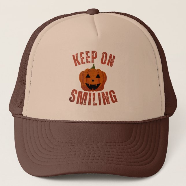 KEEP ON SMILING TRUCKER HAT (Front)