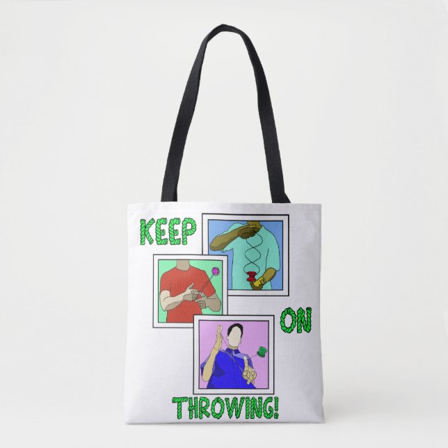 KEEP ON THROWING tote bag 2 (Front)