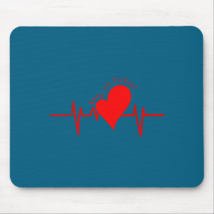 Keep On Tickin! Ekg Heartbeat Cow Valve Heart Pati Mouse Pad