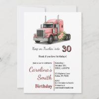 Keep on Truckin’  Birthday Female Truck Driver