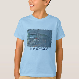"Keep on Truckin'" Rainstorm Big Rig Truck T-Shirt