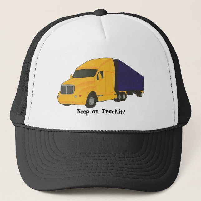 Keep on Truckin', tractor trailer truck on hats (Front)
