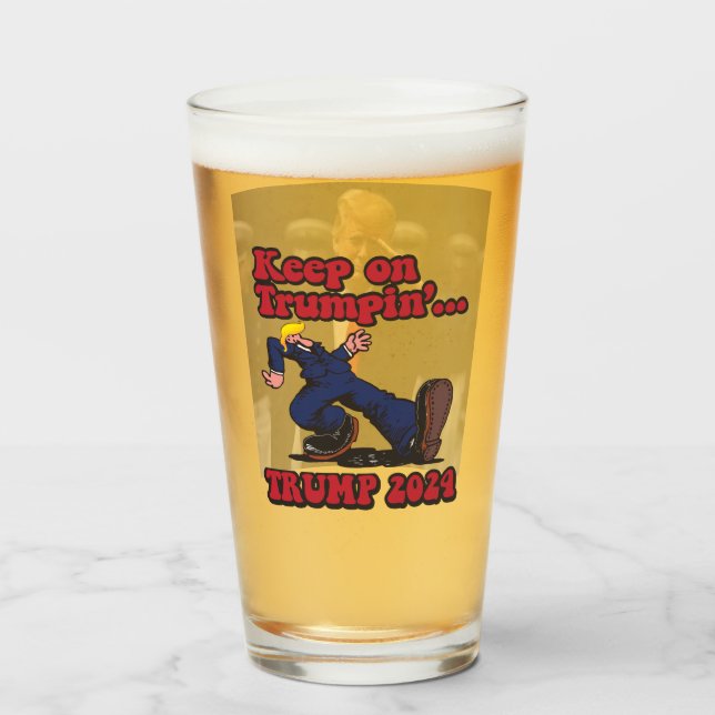 Keep On Trumpin Glass (Front Filled)