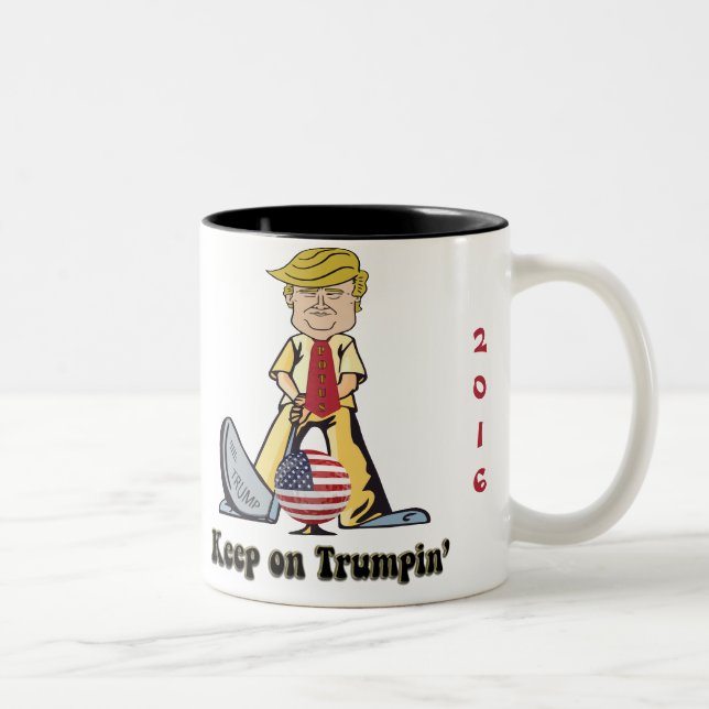 Keep On Trumpin' Two-Tone Coffee Mug (Right)