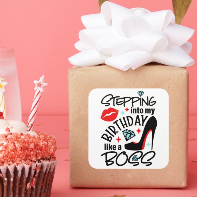 Keep or design your own - button square sticker (Party)