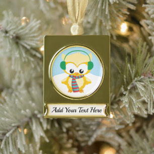 Keep or design your own gold plated banner orname ornament