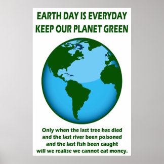 KEEP OUR PLANET GREEN POSTER