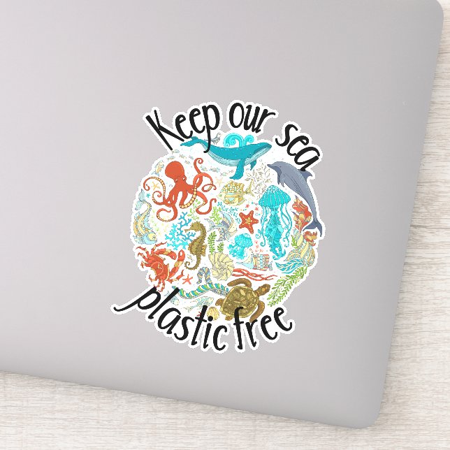 Keep Our Sea Plastic Free Whale Turtle (Detail)