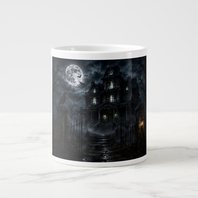 Keep Out – Haunted House Large Coffee Mug (Front)