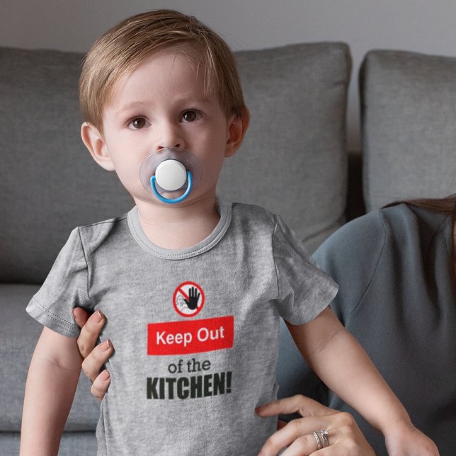 Keep Out of the Kitchen Funny Pickleball  Baby Bodysuit (Adorable for the future pickleball player!)