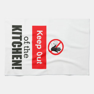 Keep Out of the Kitchen Funny Pickleball White Tea Towel