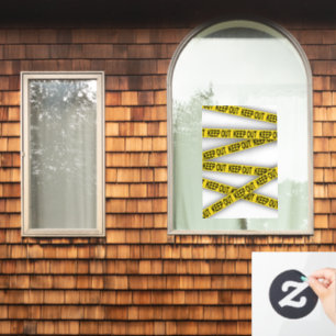 Keep out stay away do not cross police tape 3d