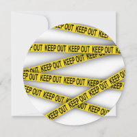 Keep out stay away do not cross police tape 3d
