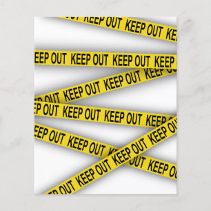 Keep out stay away do not cross police tape 3d