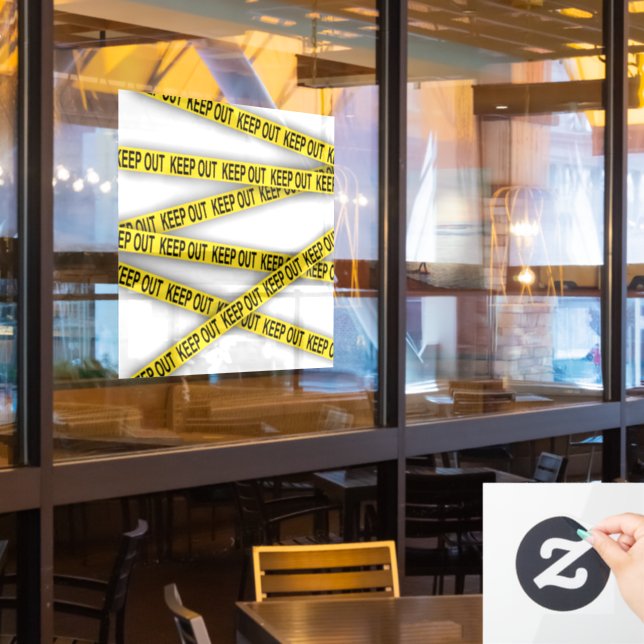 Keep out stay away do not cross police tape 3d (Restaurant Window)