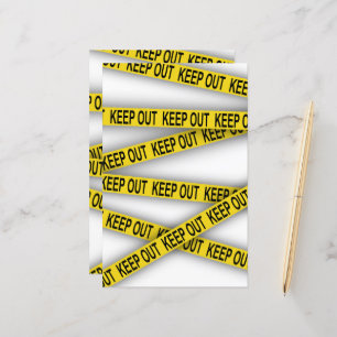 Keep out stay away do not cross police tape 3d