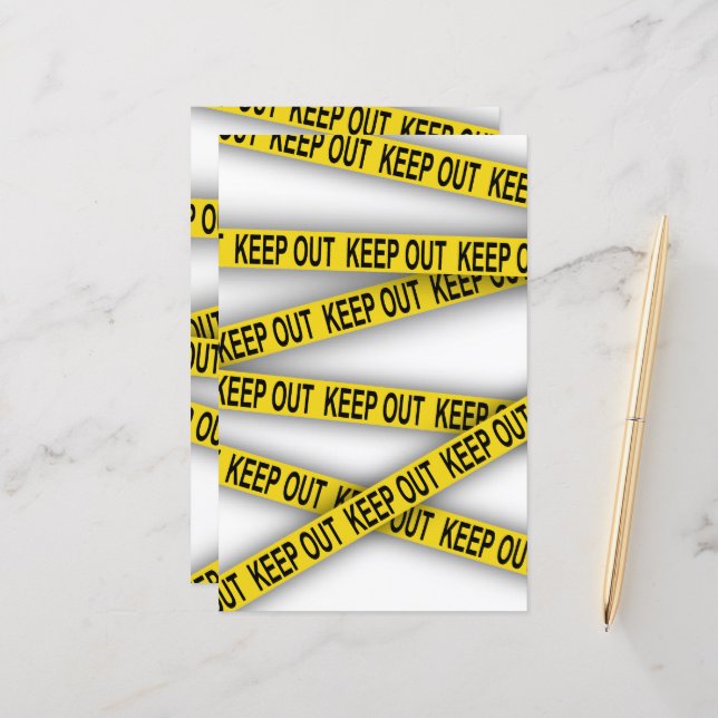 Keep out stay away do not cross police tape 3d (Front/Back In Situ)