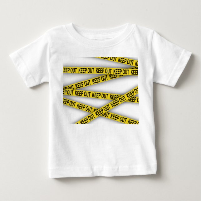 Keep out stay away do not cross police tape 3d baby T-Shirt (Front)