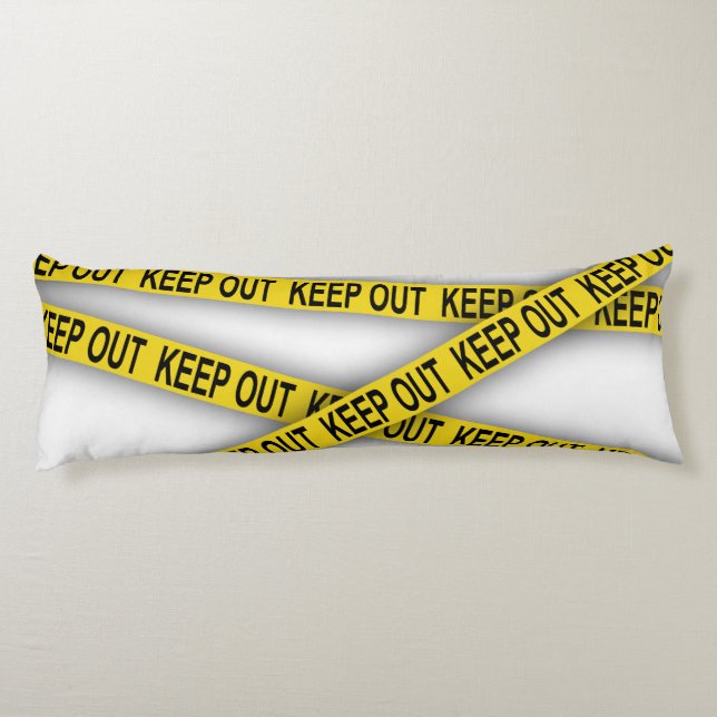 Keep out stay away do not cross police tape 3d body cushion (Back)