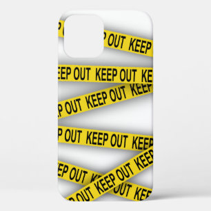 Keep out stay away do not cross police tape 3d iPhone 12 case