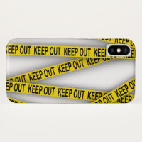 Keep out stay away do not cross police tape 3d