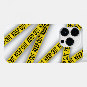 Keep out stay away do not cross police tape 3d Case-Mate iPhone 14 pro case