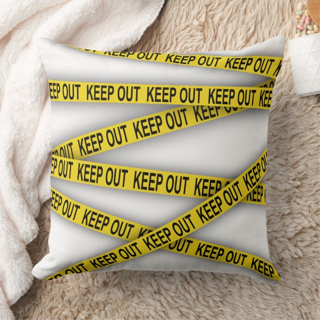 Keep out stay away do not cross police tape 3d cushion (Blanket)