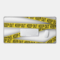 Keep out stay away do not cross police tape 3d