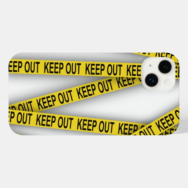 Keep out stay away do not cross police tape 3d iPhone case (Back Horizontal)