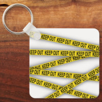 Keep out stay away do not cross police tape 3d