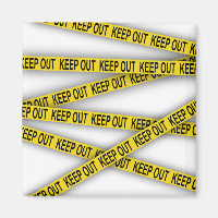 Keep out stay away do not cross police tape 3d