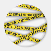 Keep out stay away do not cross police tape 3d