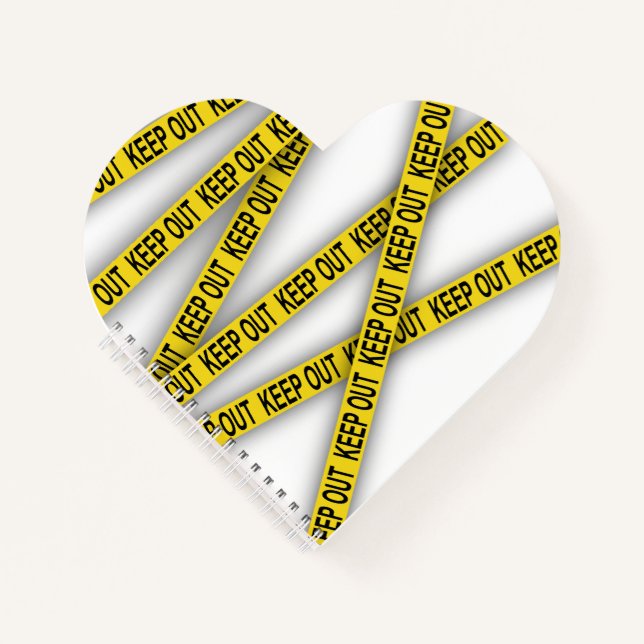 Keep out stay away do not cross police tape 3d notebook (Front)