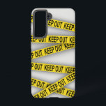 Keep out stay away do not cross police tape 3d samsung galaxy case<br><div class="desc">Yellow police tape with lettering Keep out</div>