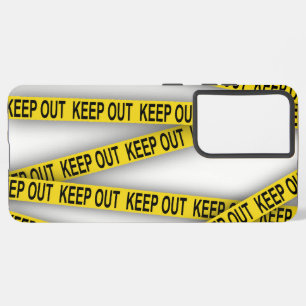 Keep out stay away do not cross police tape 3d samsung galaxy case
