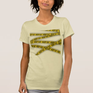 Keep out stay away do not cross police tape 3d T-Shirt