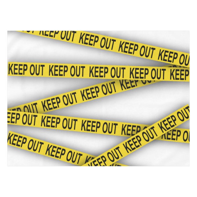 Keep out stay away do not cross police tape 3d tablecloth (Front (Horizontal))