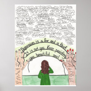 Keep Persisting (Depression) 18x24 Poster
