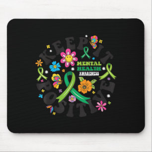 Keep Positive Mental Health Awareness Mental Mouse Pad