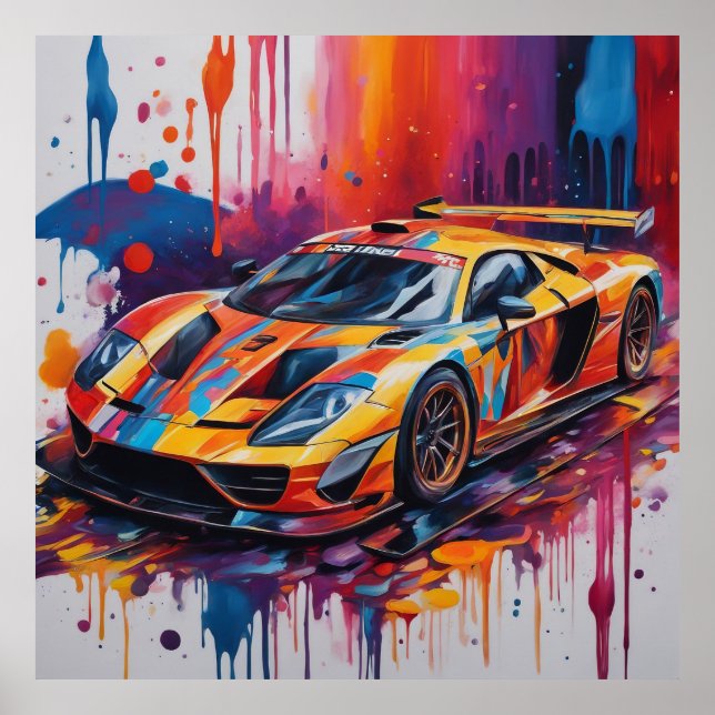 Keep Race Car  or design your own  Poster (Front)