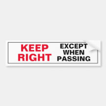 Keep Right Pass Left