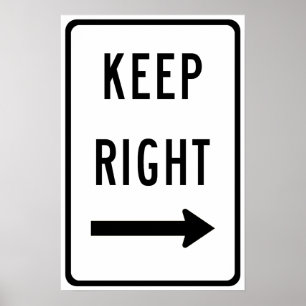 Keep Right Sign