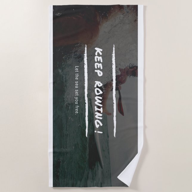 KEEP ROWING BEACH TOWEL (Front)