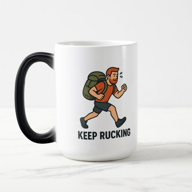 Keep Rucking Mug - Motivational Fitness Coffee Cup (Left)
